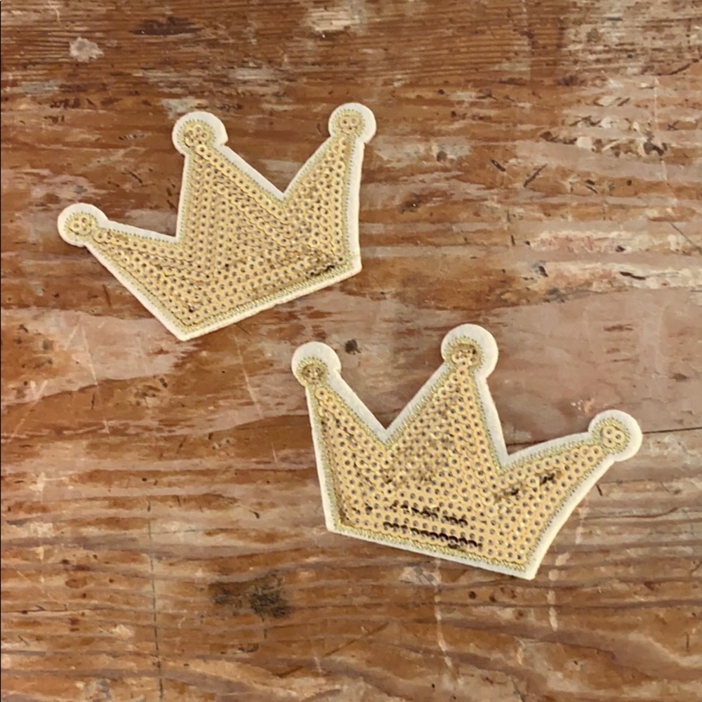 Sparkly Crown Iron on Patch